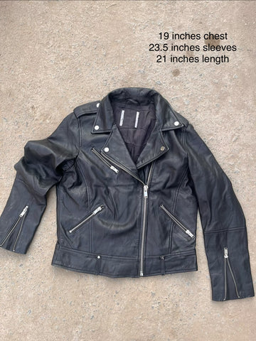 Classic Black Leather Biker Jacket