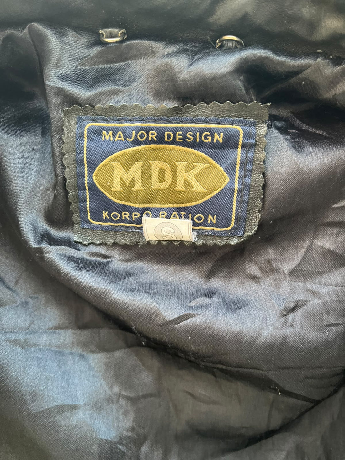 Major Design MDK Vintage Black Leather Jacket
