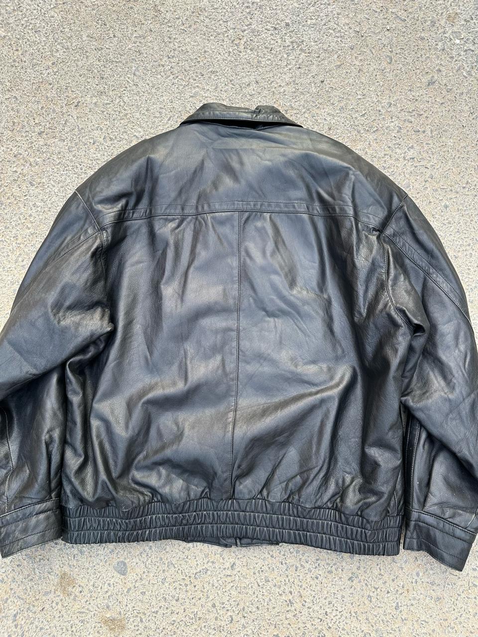 Vintage Double-Flap Leather Bomber