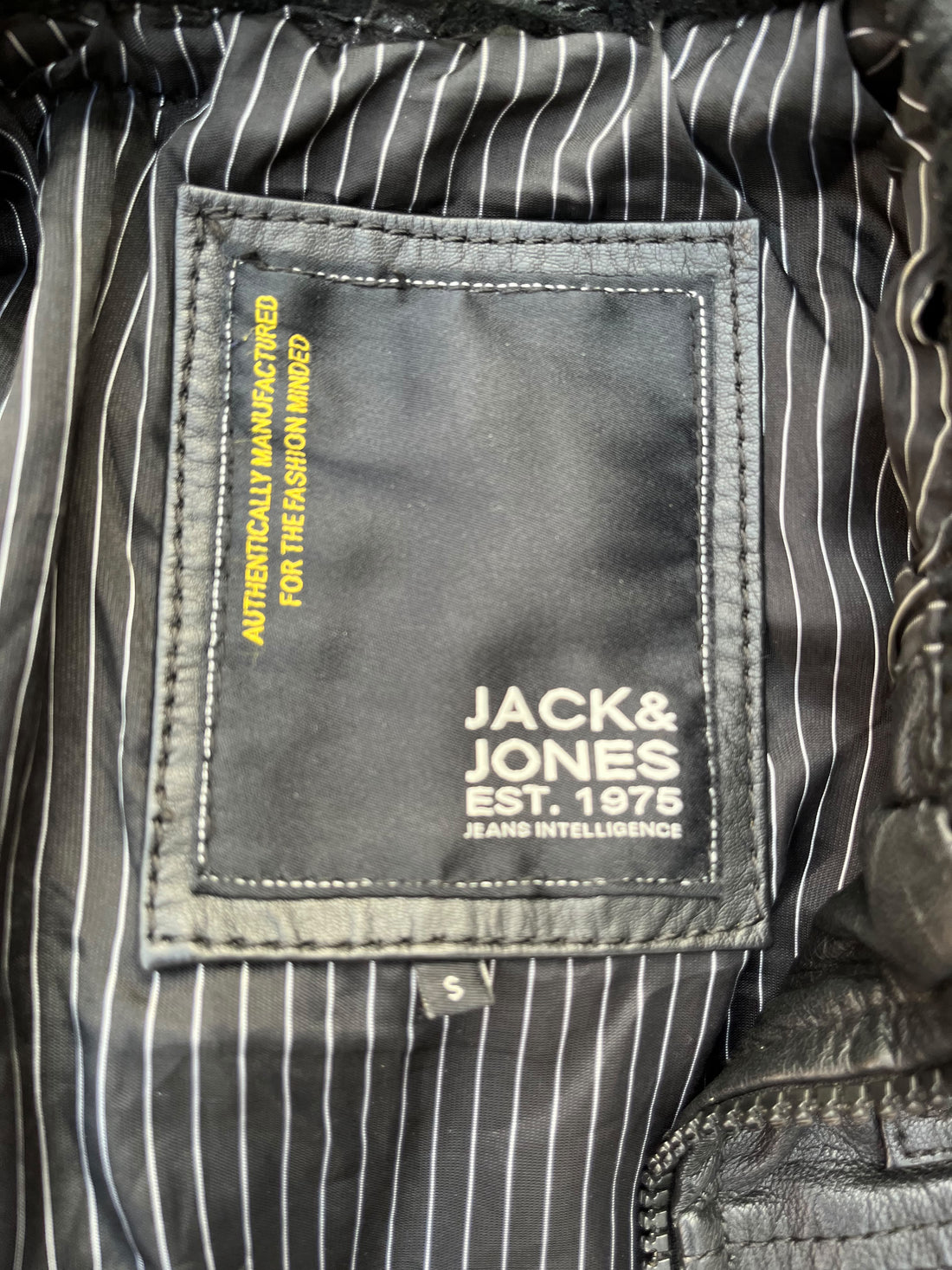 Jack & Jones Cabana Black Leather Jacket